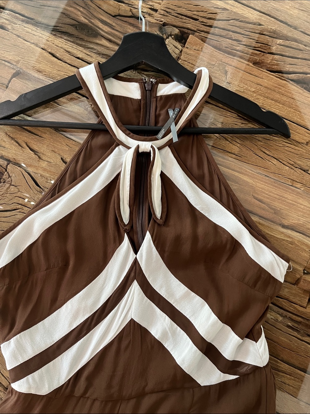Anthropologie BrownHalter Maxi Dress Sz-6 - Picture 11 of 15
